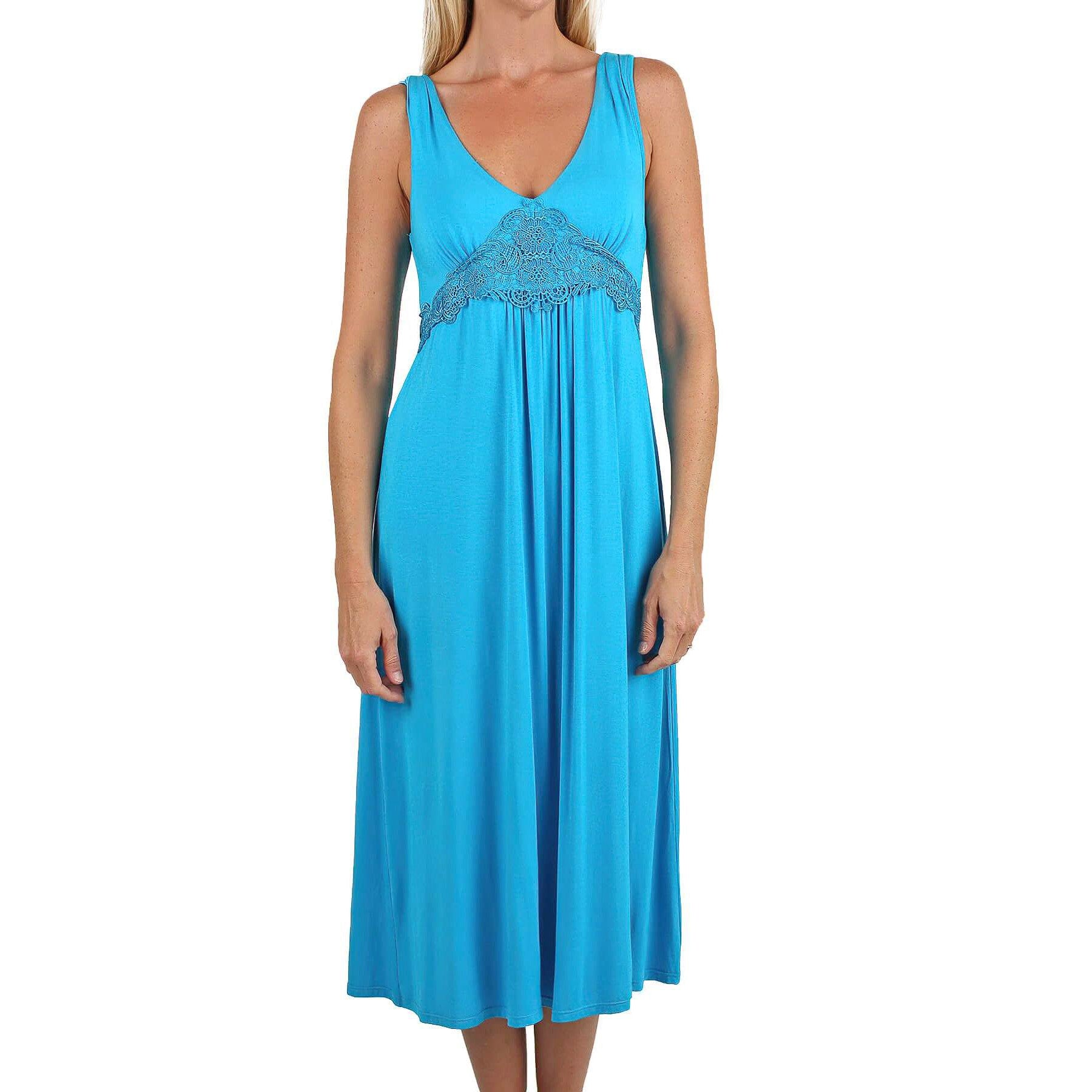 Dreamy Nightgown in Capri Blue | Mystique Intimates Dreamy Nightgown in Capri Blue | Mystique Intimates