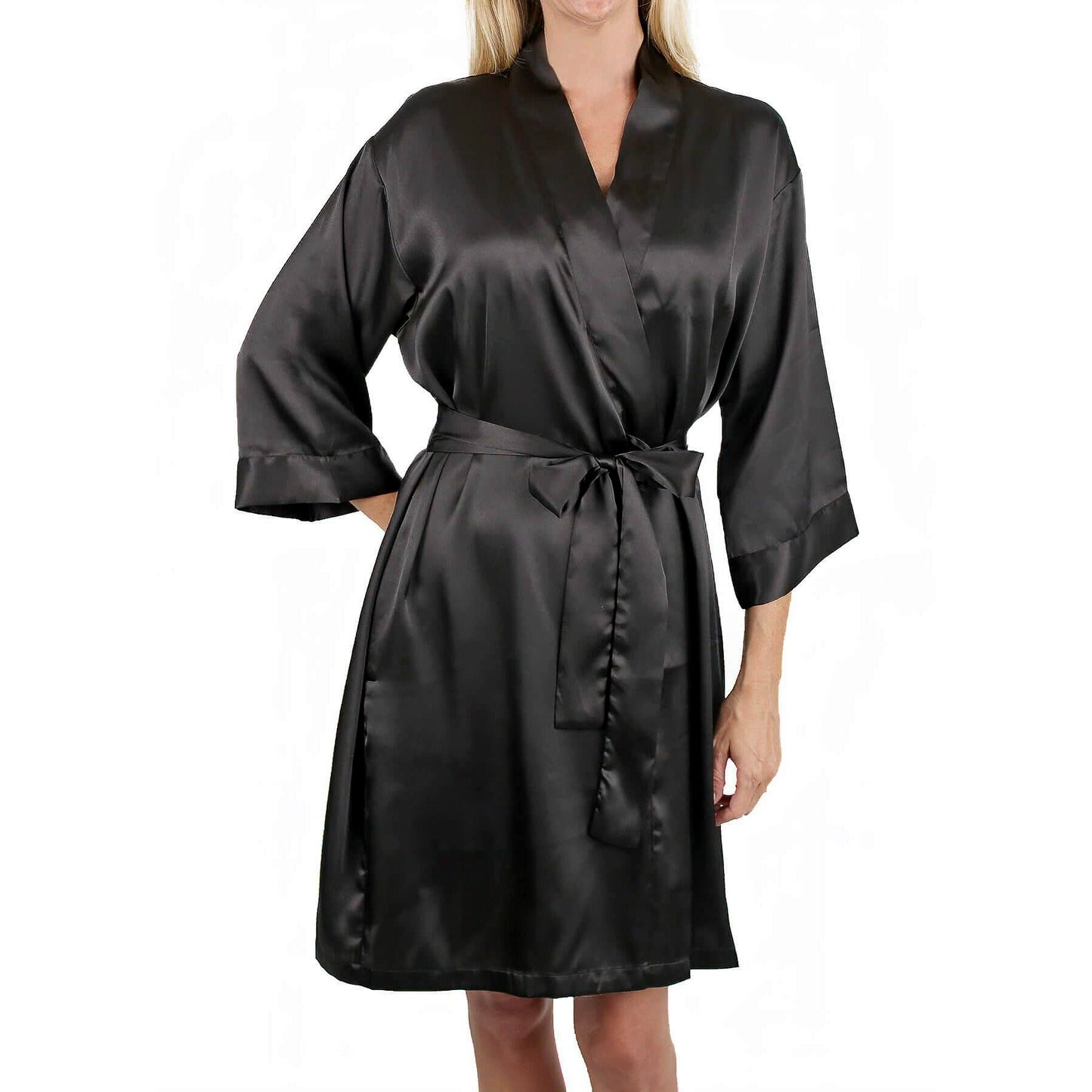 Raeanna Short Black Robe Mystique Intimates