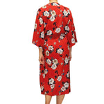 Red Floral Print Kimono Robe Mystique Intimates