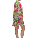 Button Front Floral Print Sleepshirt Mystique Intimates