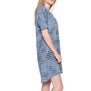 Artire Stripe Nightshirt - Chambray Mystique Intimates