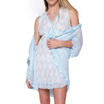 Chantilly Short Nightgown and Cover Up - Cloud Blue Mystique Intimates