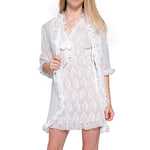 Chantilly Short Nightgown and Cover Up - White Mystique Intimates