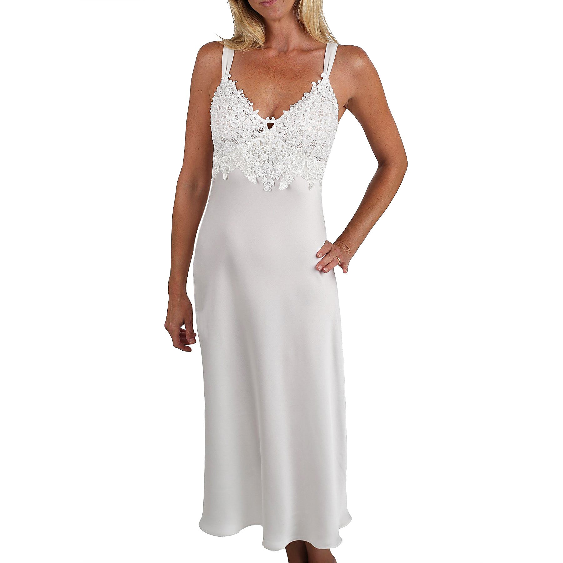 Enchanting Nightgown - Pearl White Mystique Intimates