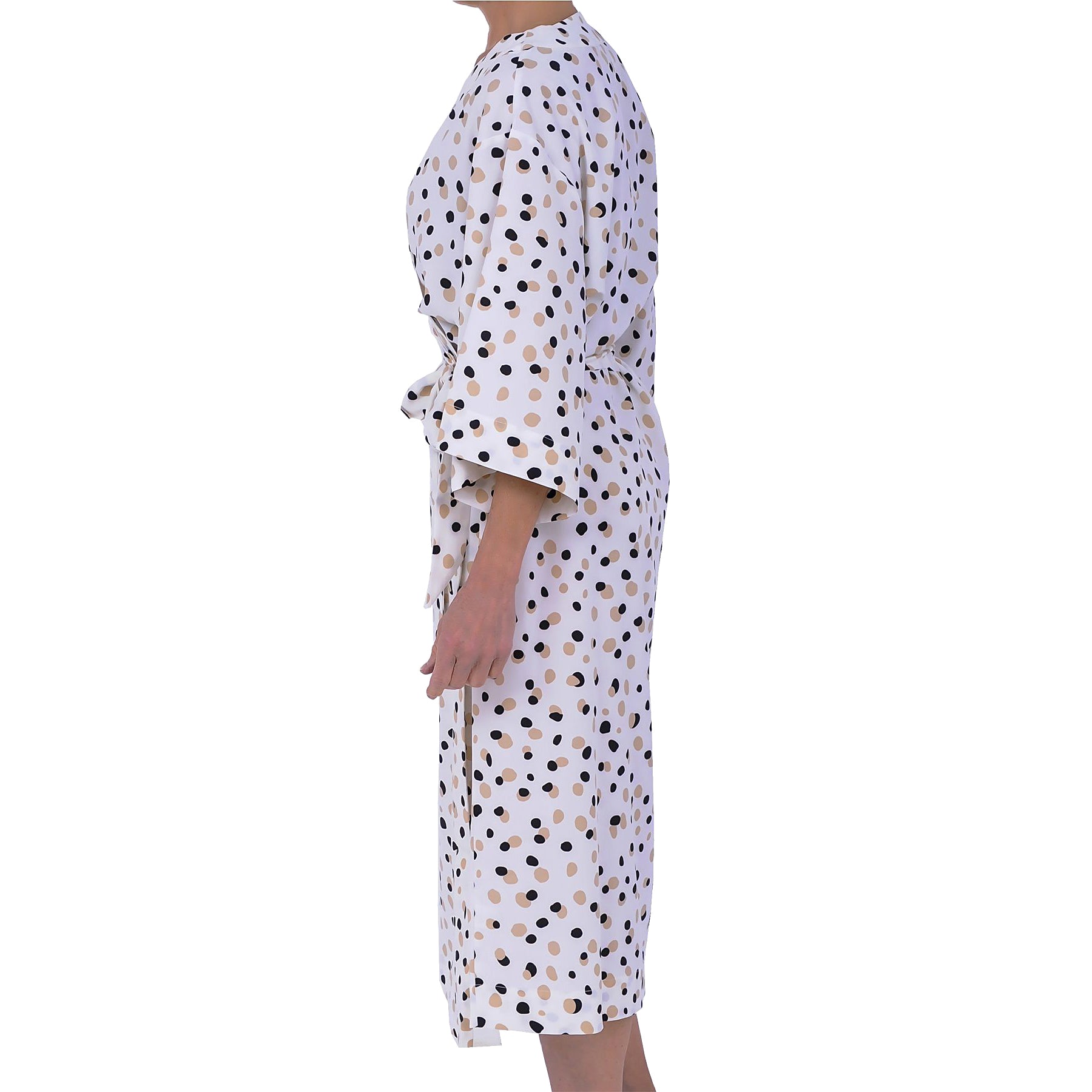 Lily's Robes - White Ground with Dots Mystique Intimates
