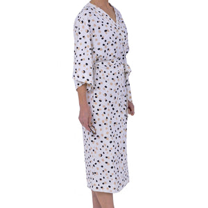 Lily's Robes - White Ground with Dots Mystique Intimates
