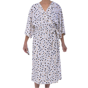 Lily's Robes - White Ground with Dots Mystique Intimates