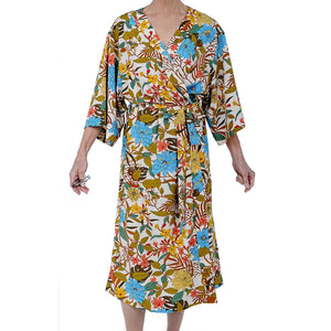 Floral Print Kimono Wrap Robe Mystique Intimates