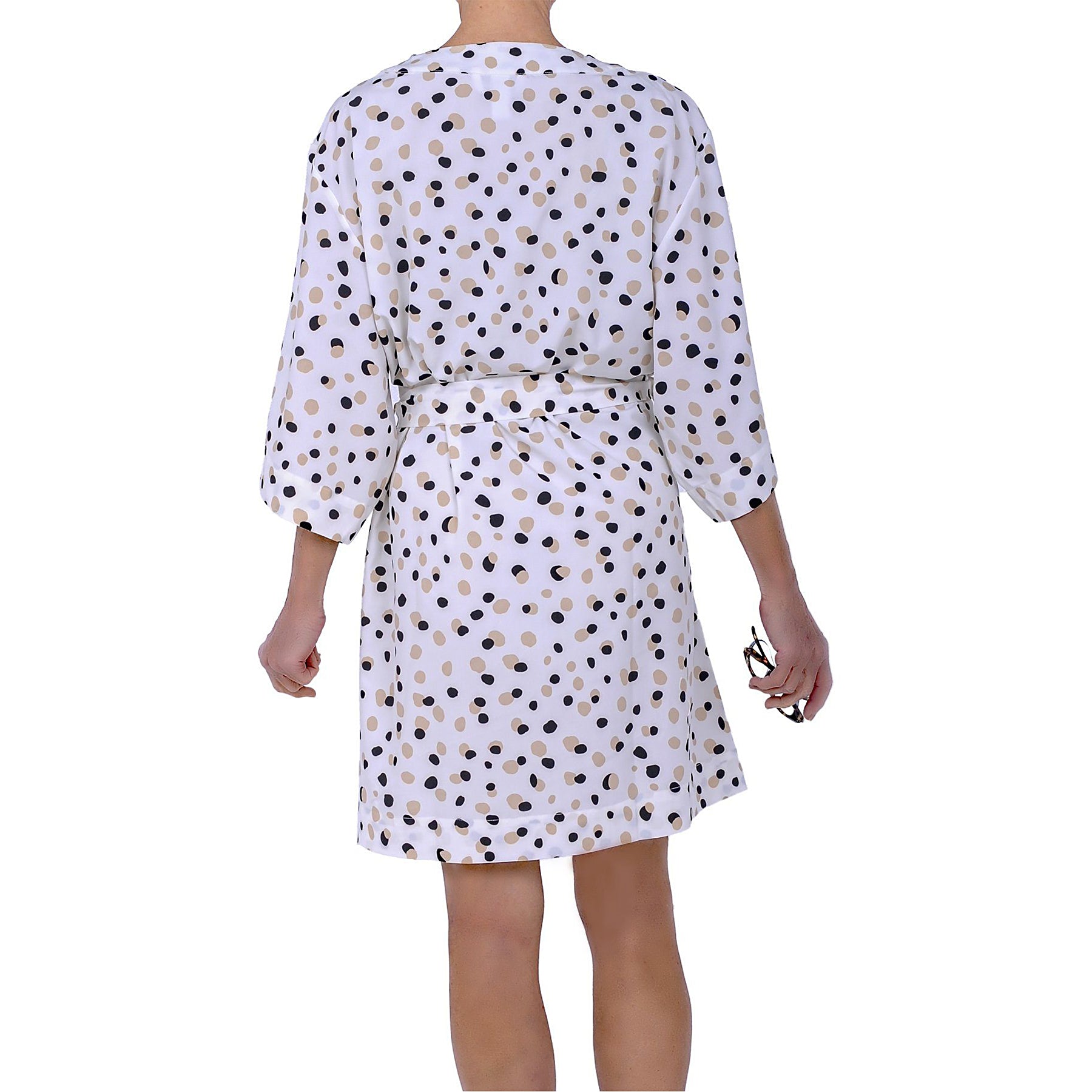 Short Dot Pattern Kimono Robe | Mystique Intimates Mystique Intimates