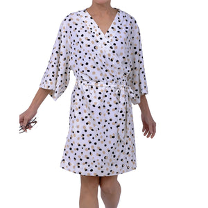 Short Dot Pattern Kimono Robe | Mystique Intimates Mystique Intimates