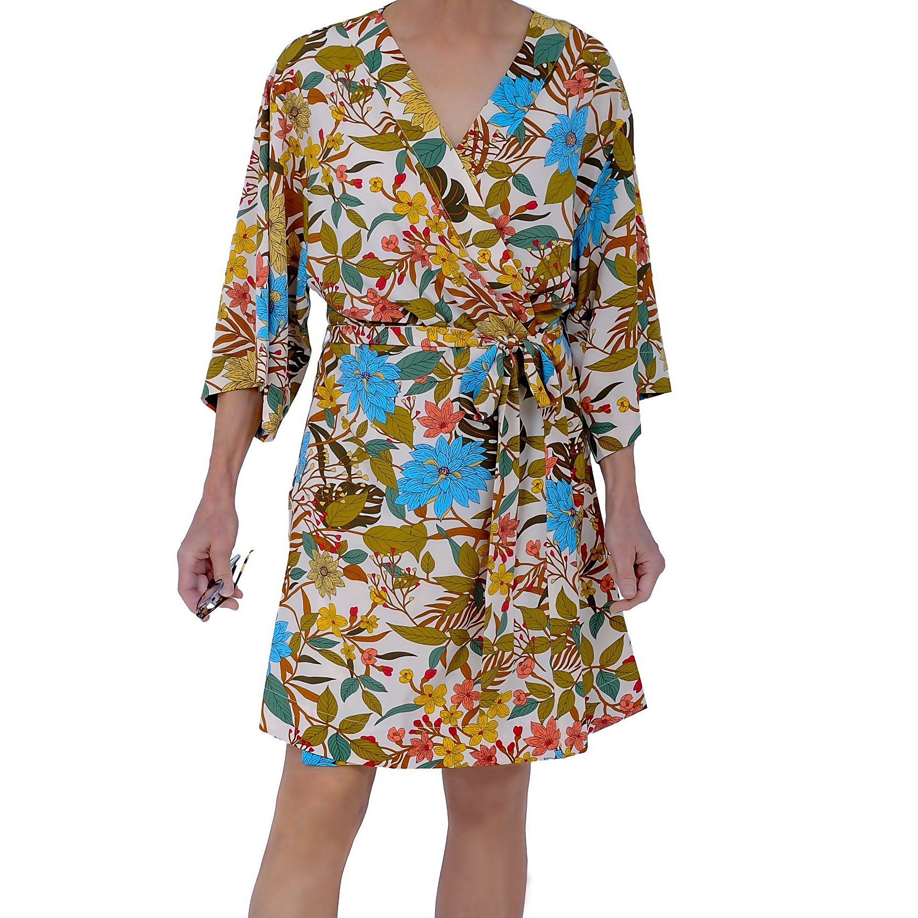 Spring Colors Robe Multi-color Floral Short Robe – Mystique Intimates