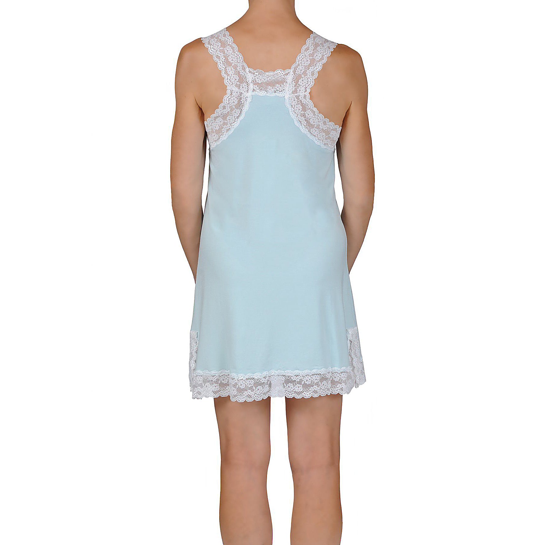 white lily intimates Lily Knit Chemise - Cadet Blue