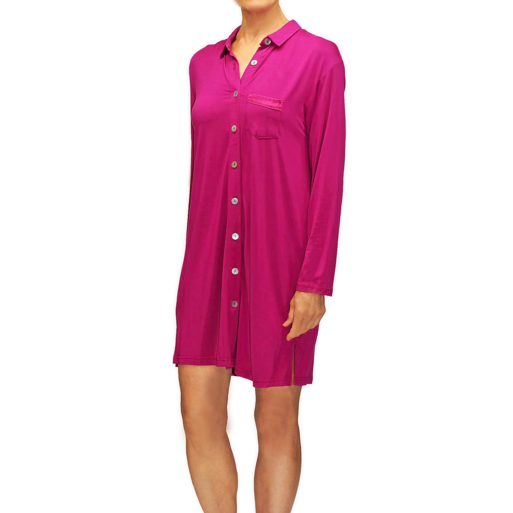Megan Knit Lounge Shirt - Burgundy Mystique Intimates