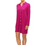 Megan Knit Lounge Shirt - Burgundy Mystique Intimates