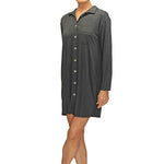 Megan Lounge Shirt - Charcoal Gray Mystique Intimates