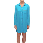 Megan Knit Lounge Shirt - Malta Blue Mystique Intimates