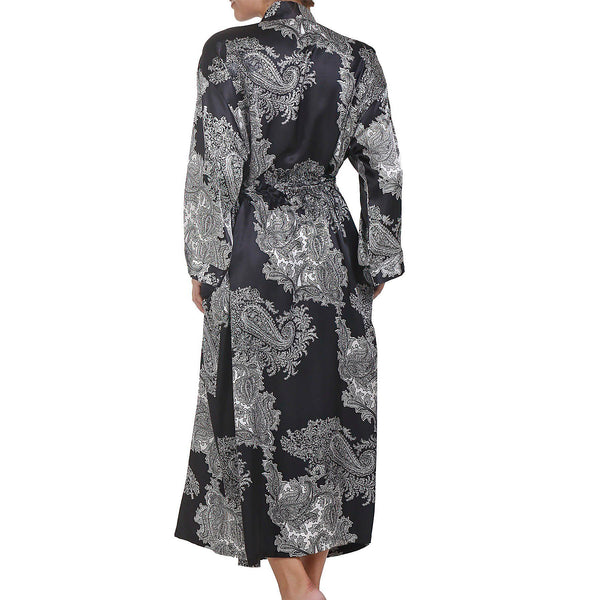 Raeanna Long Printed Kimono Robe #30593 | Mystique Intimates