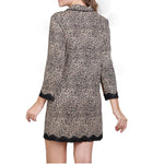 Leopard Print Sleepshirt with Lace Trim Mystique Intimates