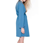 Carman Short Robe - Slate Blue Mystique Intimates