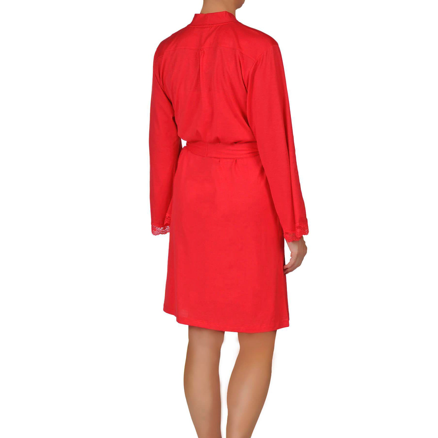 Carman Short Robe - Coral Red Mystique Intimates