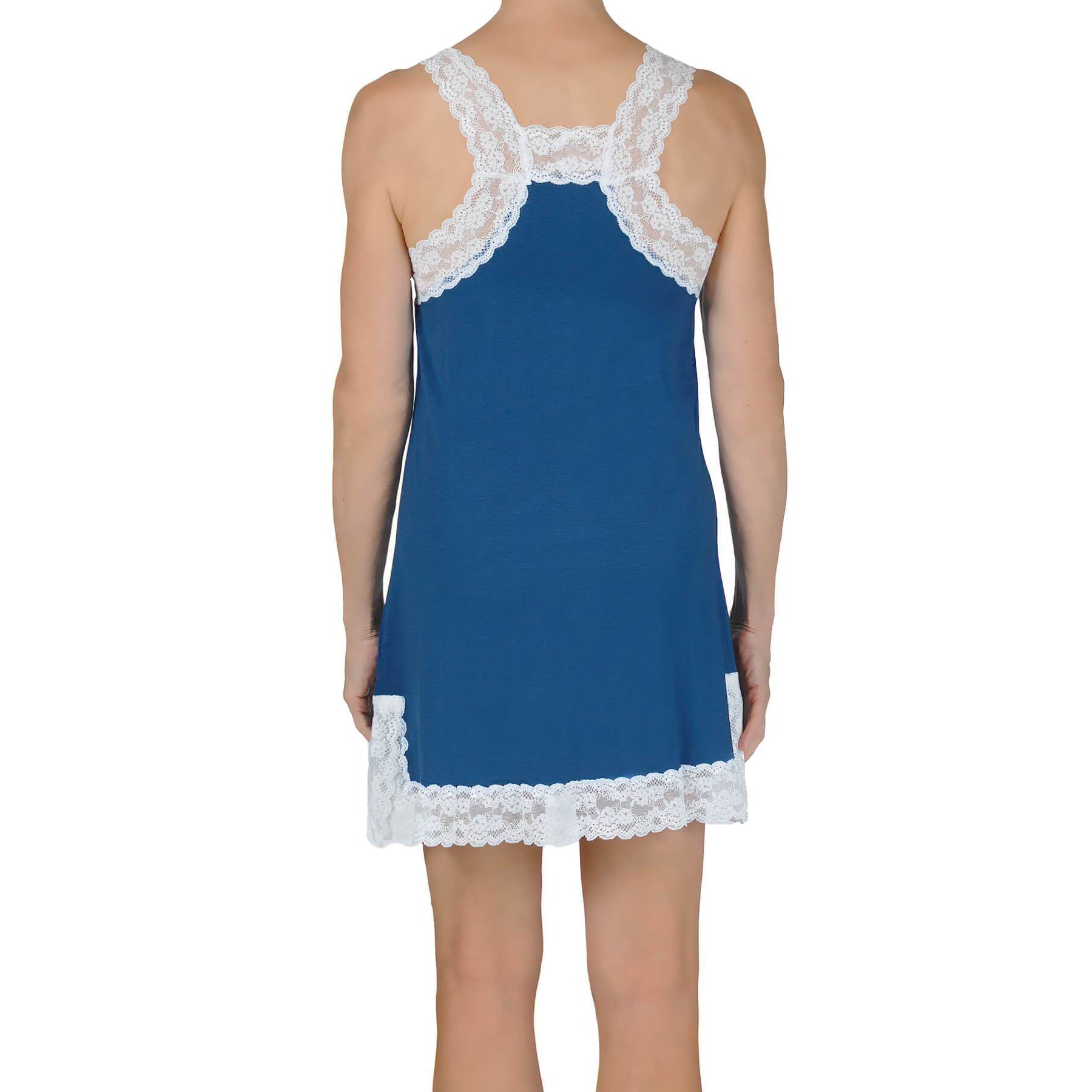 white lily intimates Lily Knit Chemise - Cadet Blue