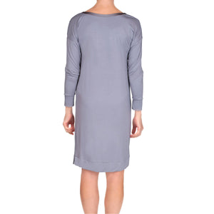 Madison Bamboo Knit Sleepshirt - Iris Gray Mystique Intimates