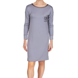 Madison Bamboo Knit Sleepshirt - Iris Gray Mystique Intimates